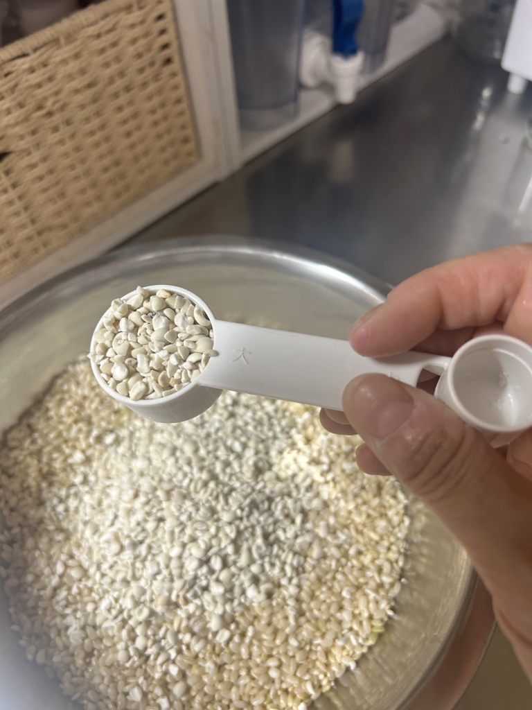  《はと麦入り玄米》にするには